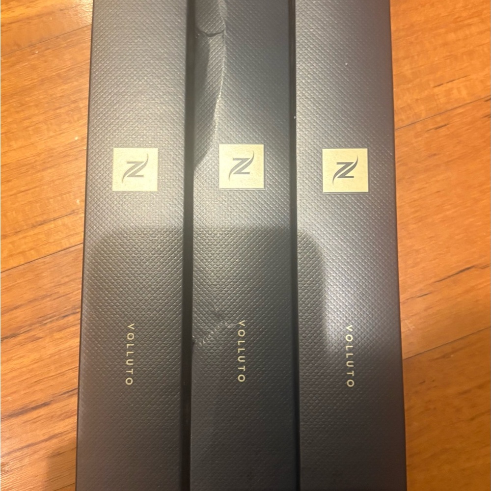 Black Packaged Boxes with Gold Accent — Set of Three